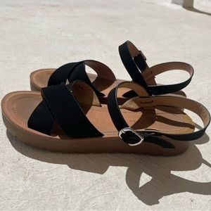 Cute black sandals- womens